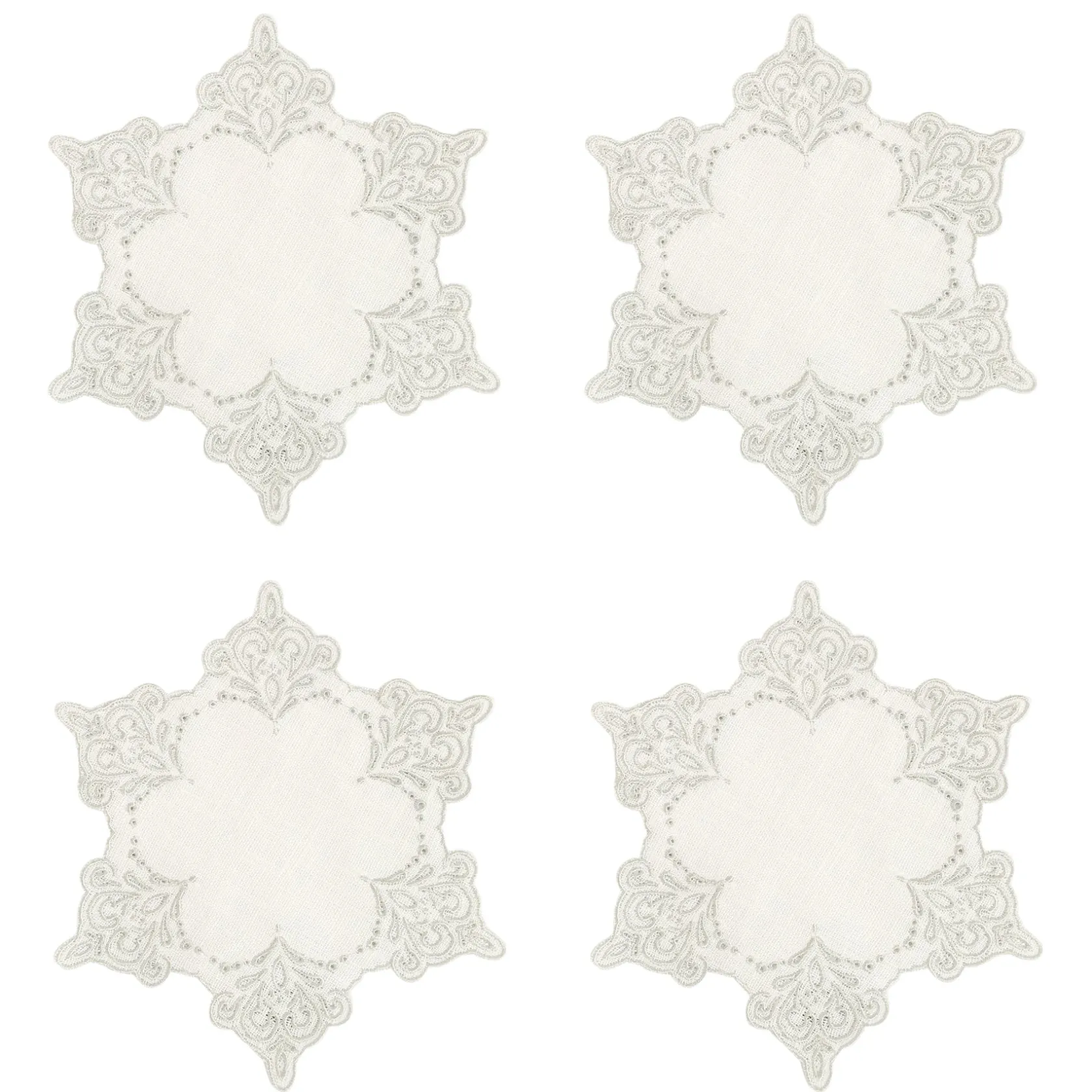 Snowflake Cocktail Napkins (4)|Chefanie Online