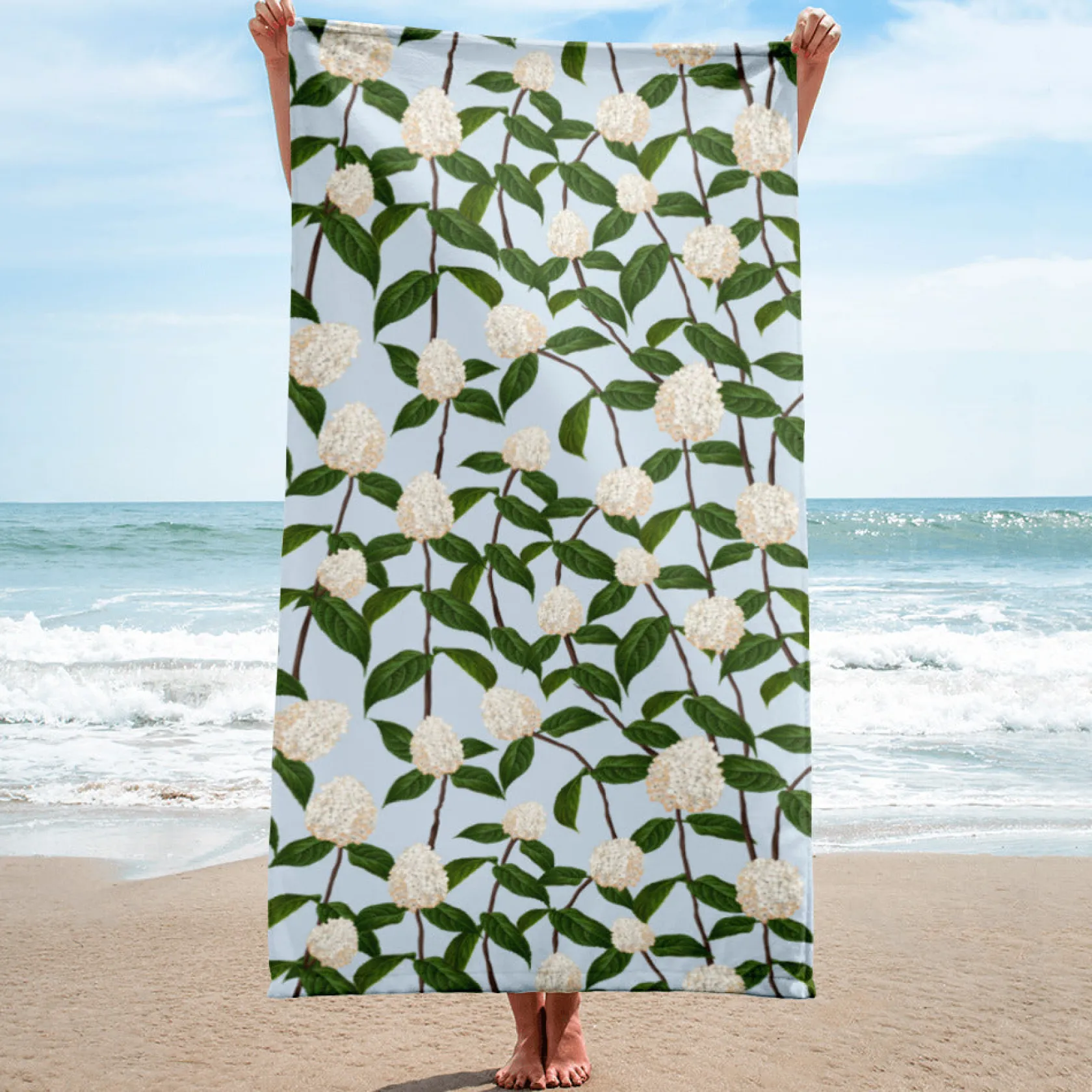 Something Blue Hydrangea Towel|Chefanie Online