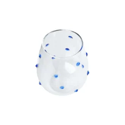 Stemless Blue Dot Glasses (4)|Chefanie Hot