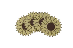 Sunflower Cocktail Napkins (4)|Chefanie Clearance