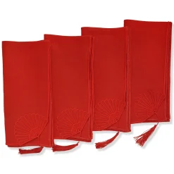 Tassel Fan Dinner Napkins (4)|Chefanie Discount