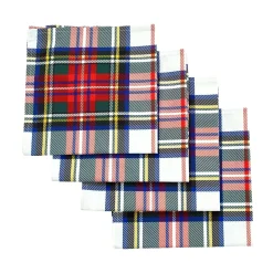 White Plaid Napkins (4)|Chefanie Online