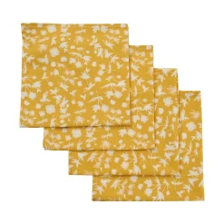 Yellow Floral Napkins (4)|Chefanie Discount